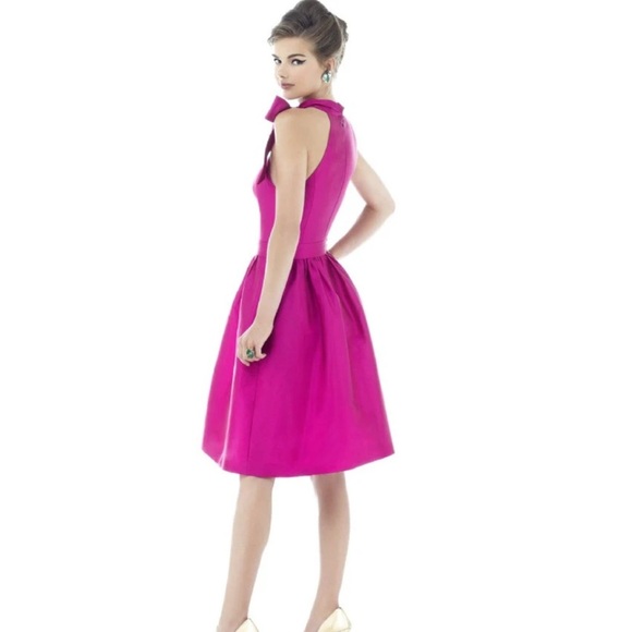 ALFRED SUNG Fuchsia Midi Dress - Picture 3 of 13